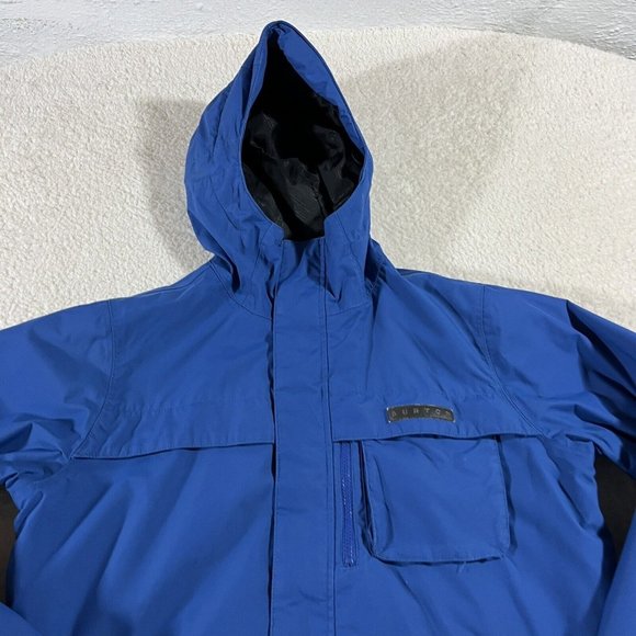 Burton Jacket Small Dry Ride Snowboard Ski Insulated Hooded Blue Full Zip Pocket - Picture 4 of 12